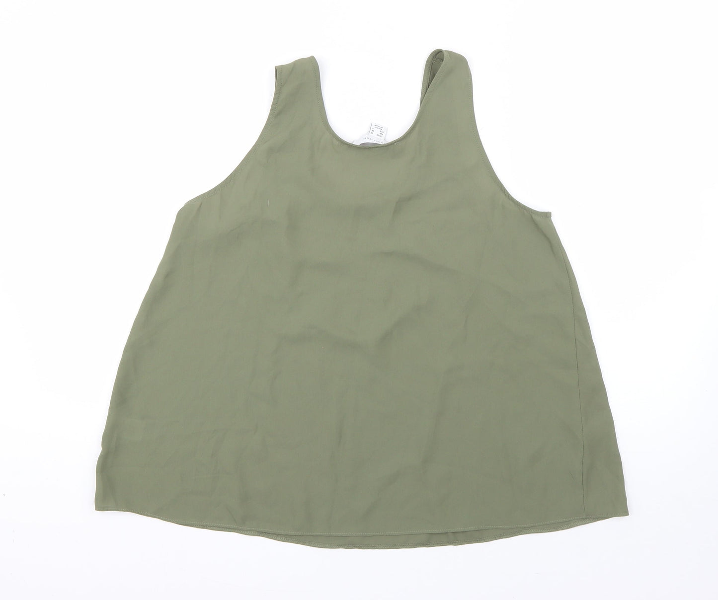 Atmosphere Womens Green  Polyester Basic Blouse Size 10 Round Neck
