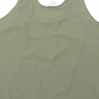 Atmosphere Womens Green  Polyester Basic Blouse Size 10 Round Neck