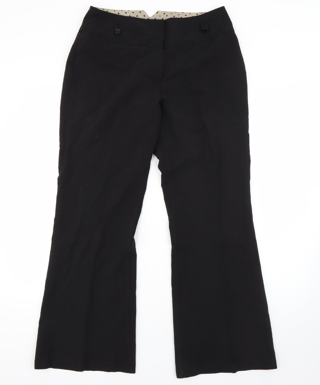 Dorothy Perkins Womens Black  Viscose Dress Pants Trousers Size 10 L26 in Regular