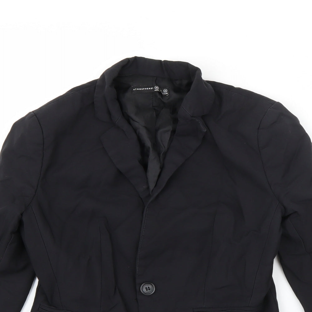Atmosphere Womens Black   Jacket Blazer Size 10  Button