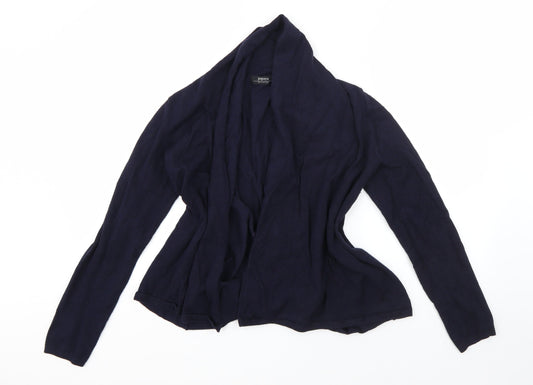 Papaya Womens Blue Round Neck  Viscose Cardigan Jumper Size 14