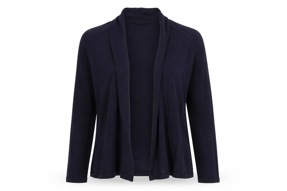 Papaya Womens Blue Round Neck  Viscose Cardigan Jumper Size 14