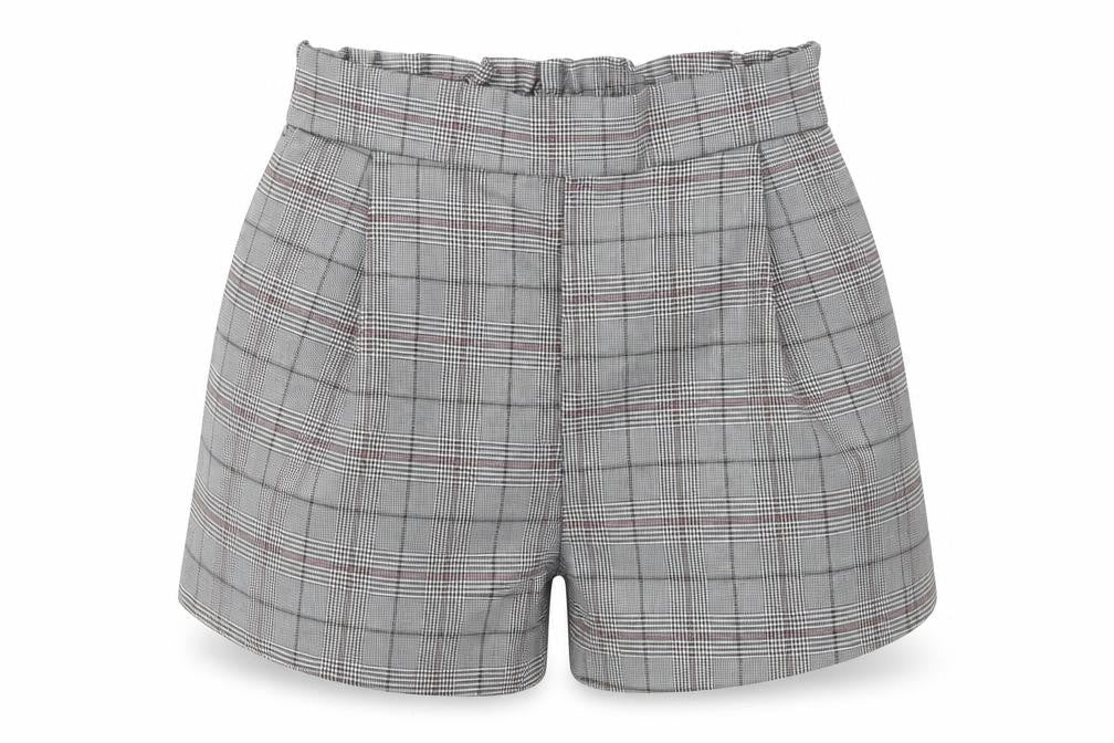 H&M Womens Multicoloured Houndstooth Polyester Paperbag Shorts Size 6 L3 in Regular