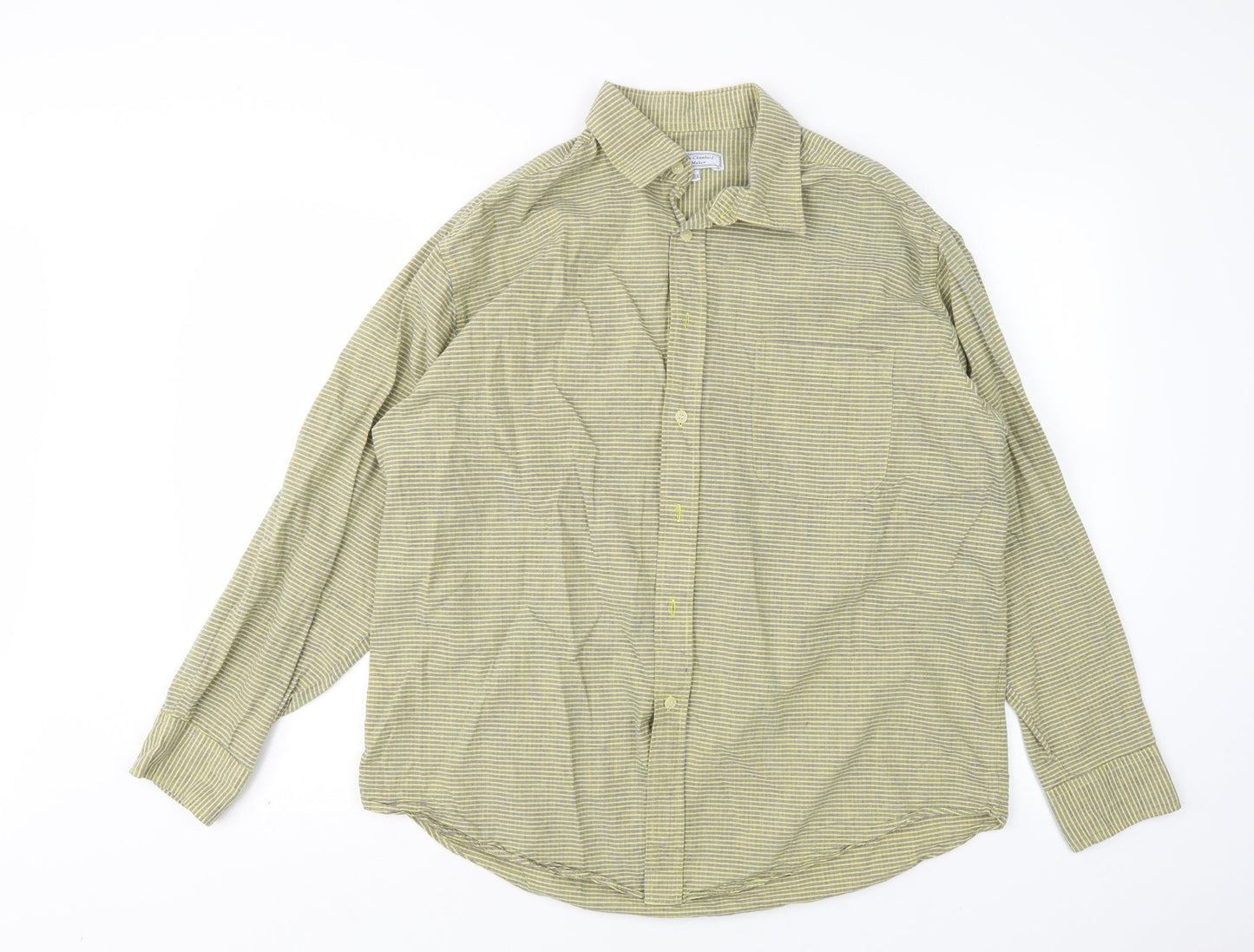Philippe De Chambord Mens Multicoloured Check Cotton  Button-Up Size XL Collared