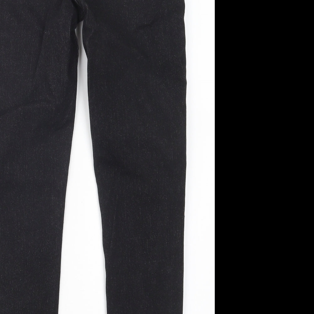 Marks & Spencer Womens Black  Cotton Skinny Jeans Size 10 L25 in Regular