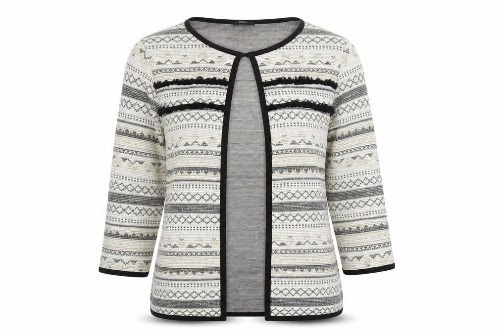 F&F Womens Multicoloured Round Neck Fair Isle Cotton Cardigan Jumper Size 10