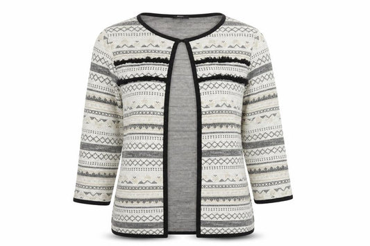 F&F Womens Multicoloured Round Neck Fair Isle Cotton Cardigan Jumper Size 10