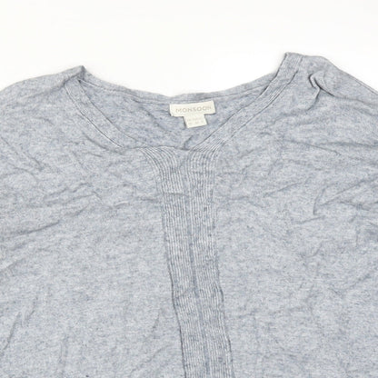 Monsoon Womens Multicoloured  Viscose Basic T-Shirt Size 12 V-Neck