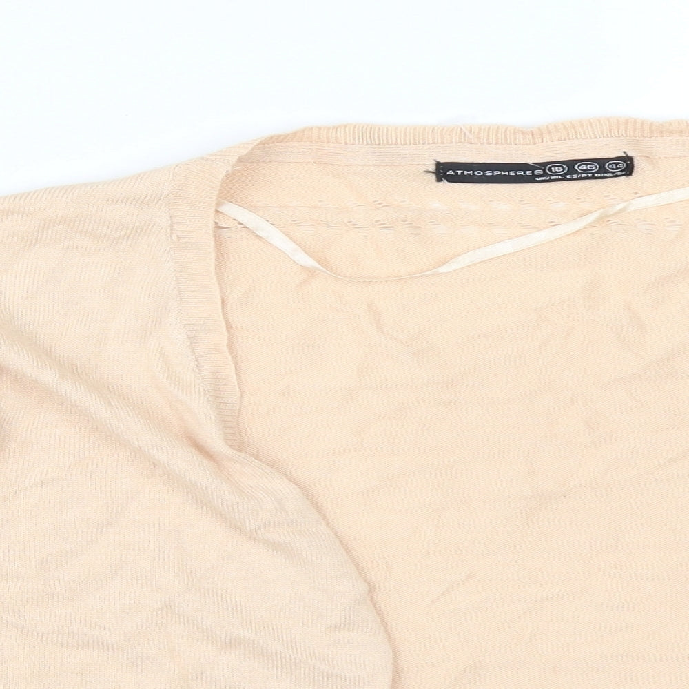 Atmosphere Womens Orange   Viscose Cardigan Jumper Size 18