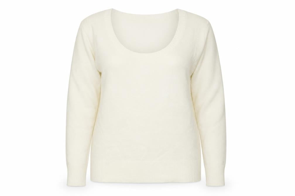Sarah Hamilton Womens White Round Neck  Acrylic Pullover Jumper Size XL