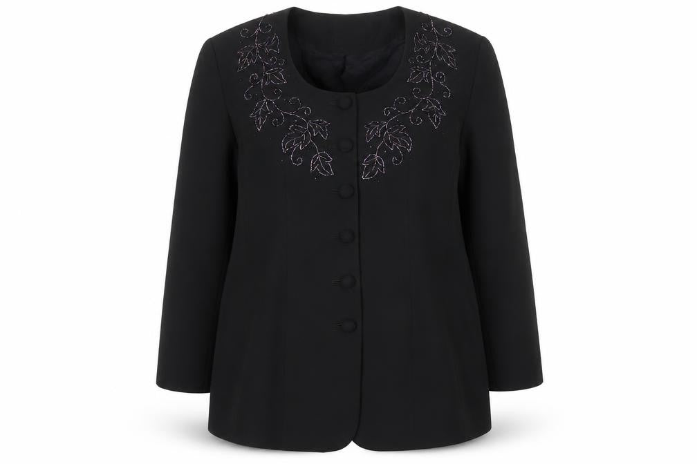 Richards Womens Black   Overcoat Jacket Size 16