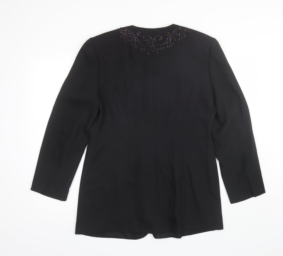 Richards Womens Black   Overcoat Jacket Size 16