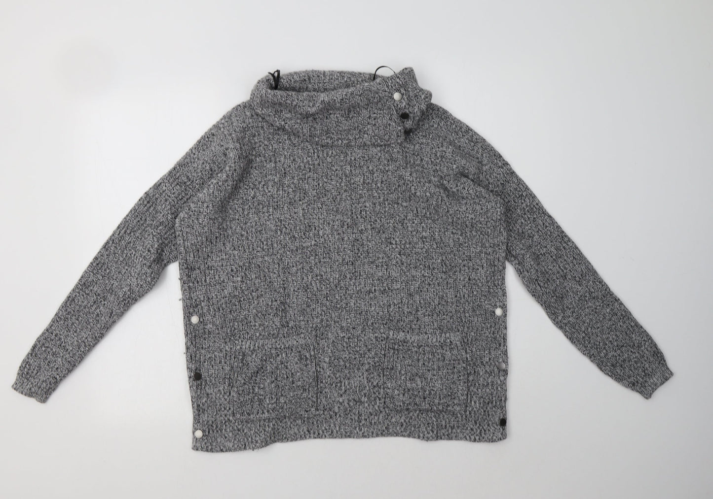 NEXT Womens Grey Roll Neck  Cotton Pullover Jumper Size S