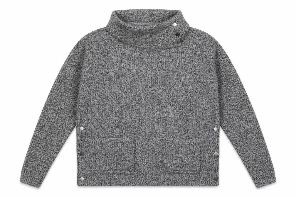 NEXT Womens Grey Roll Neck  Cotton Pullover Jumper Size S