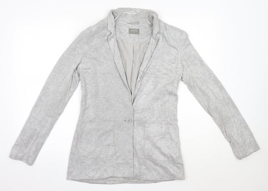 Oasis Womens Grey V-Neck  Viscose Cardigan Jumper Size 6