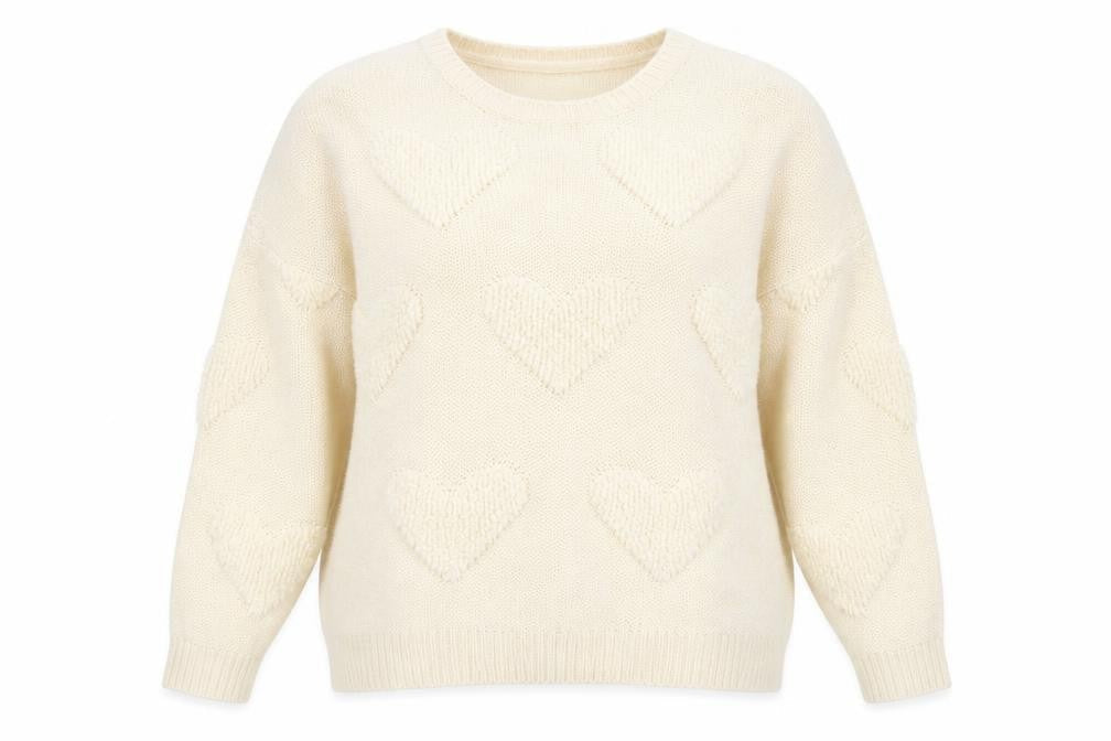 Primark Womens Ivory Round Neck  Acrylic Pullover Jumper Size 20