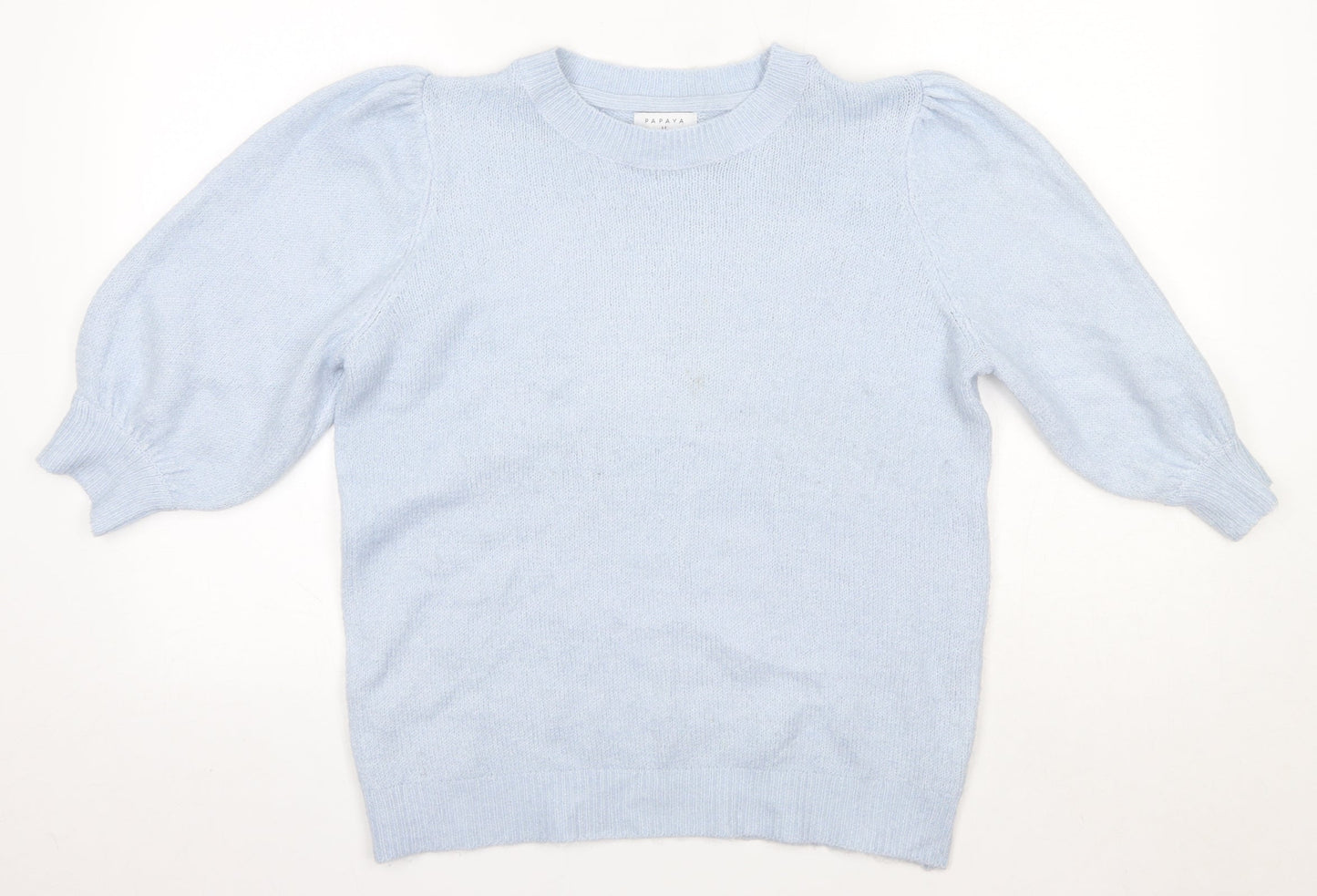 Matalan Womens Blue Round Neck  Acrylic Pullover Jumper Size M