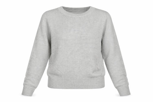 Divided Womens Grey Round Neck  Acrylic Pullover Jumper Size M   - Mid Grey Soft texture