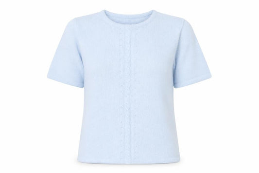 EWM Womens Blue Round Neck  Acrylic Pullover Jumper Size M