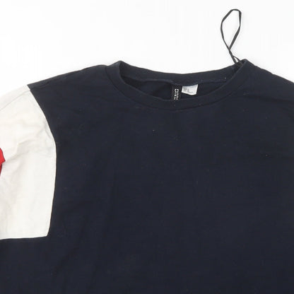 H&M Womens Multicoloured  Cotton Pullover Sweatshirt Size M