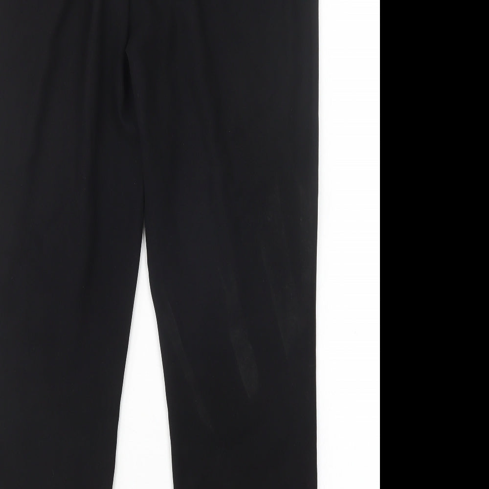 Nutmeg Womens Black  Polyester Trousers  Size 10 L29 in Regular