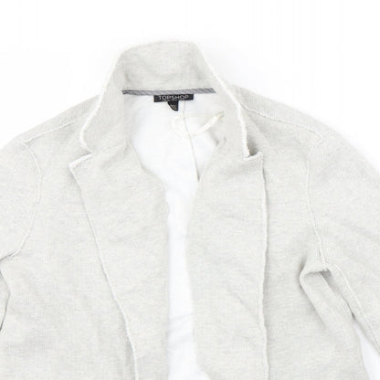 Preloved Topshop Womens Grey   Jacket Coatigan Size 12 - Detail