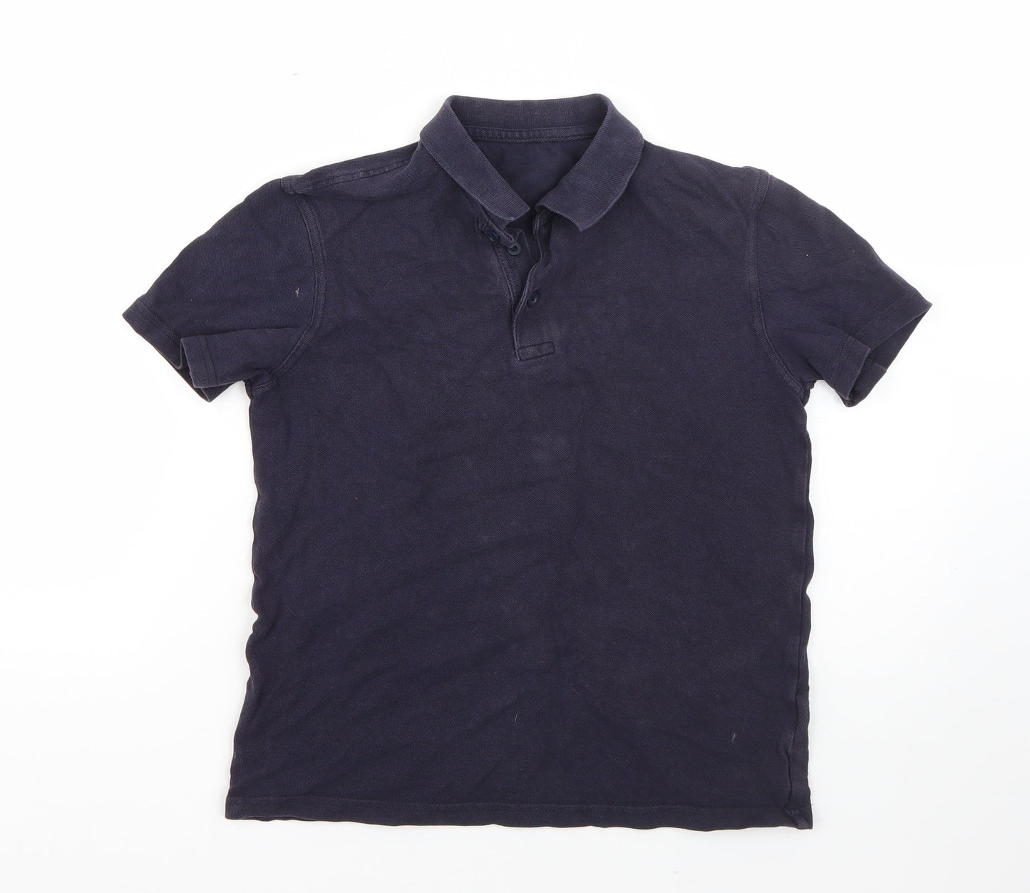 George Boys Blue  Cotton Basic Polo Size 10-11 Years Collared