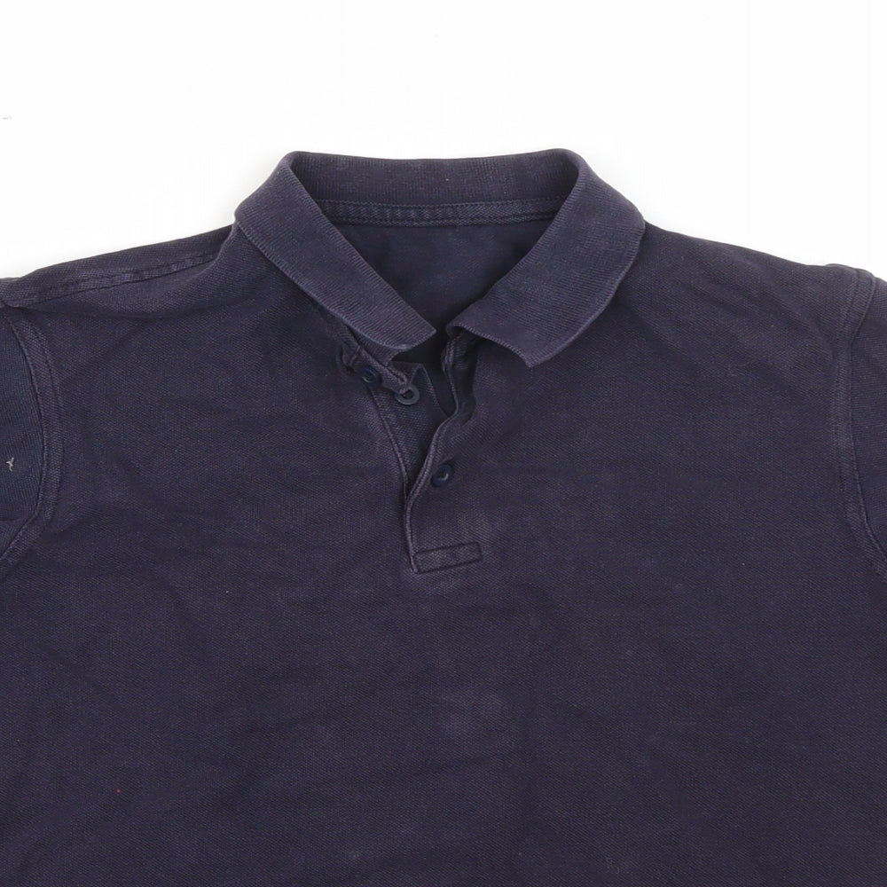 George Boys Blue  Cotton Basic Polo Size 10-11 Years Collared