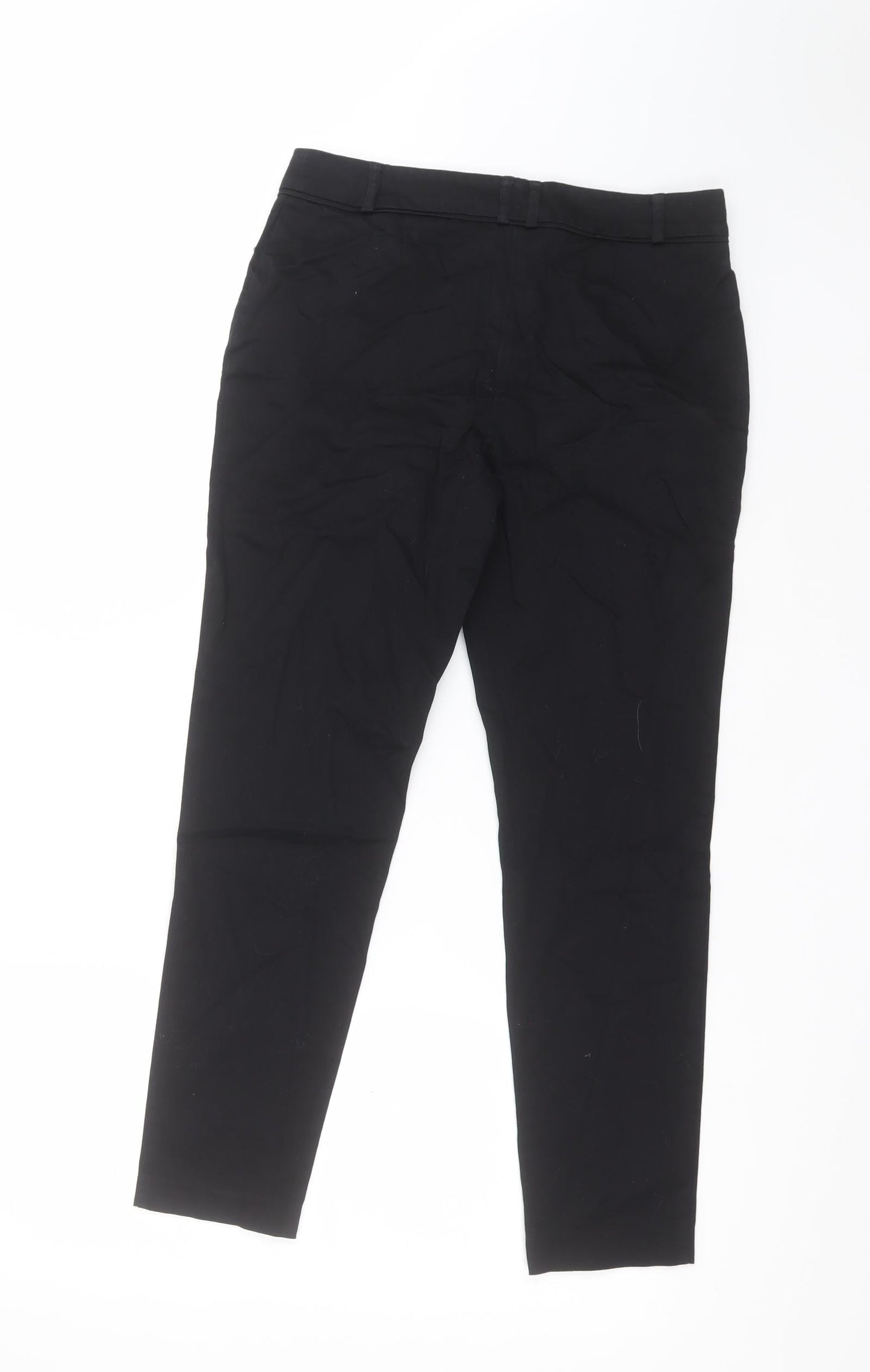 Dorothy Perkins Womens Black  Cotton Dress Pants Trousers Size 8 L25 in Regular