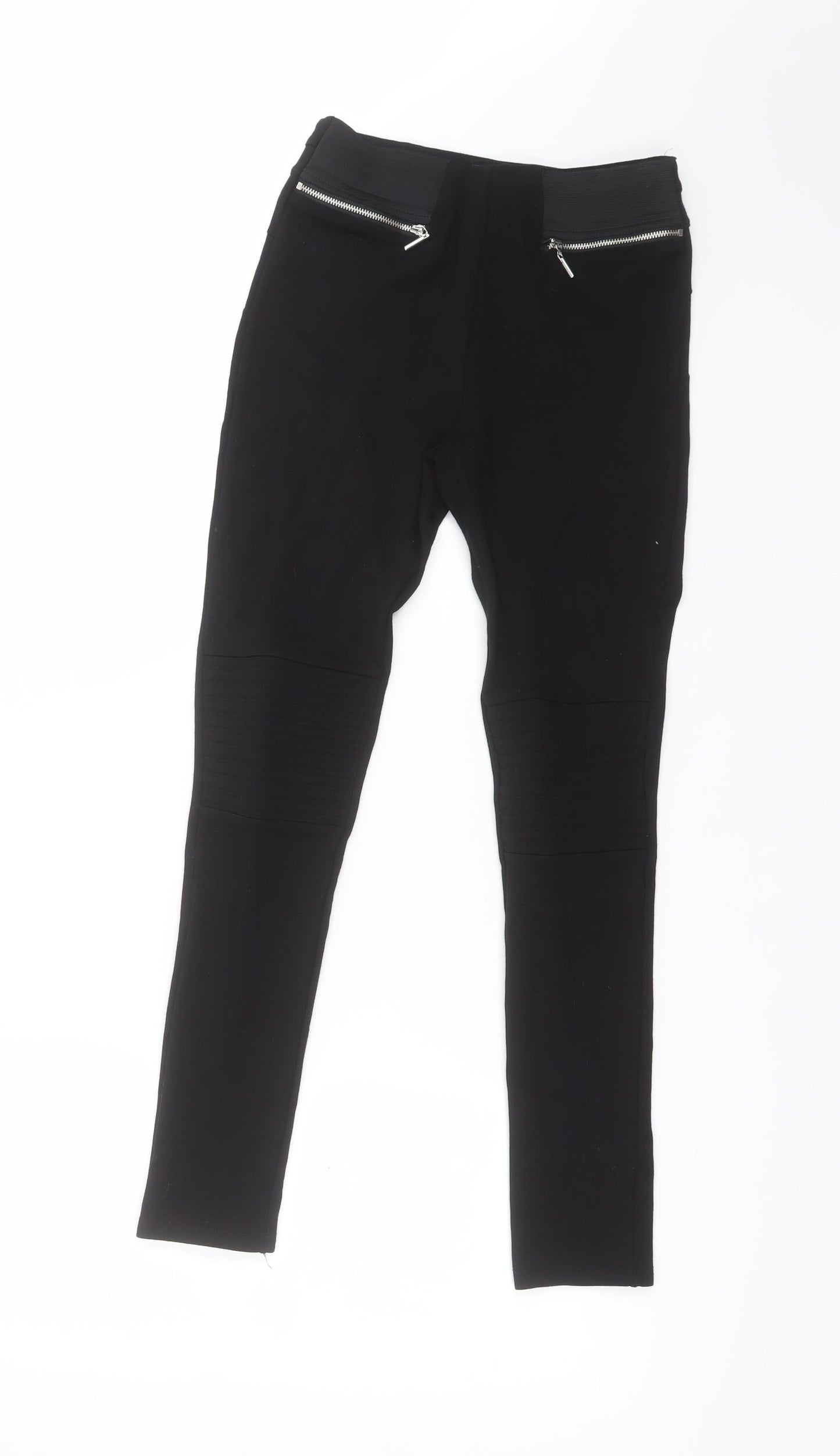 Zara Womens Black  Viscose  Leggings Size S L27 in