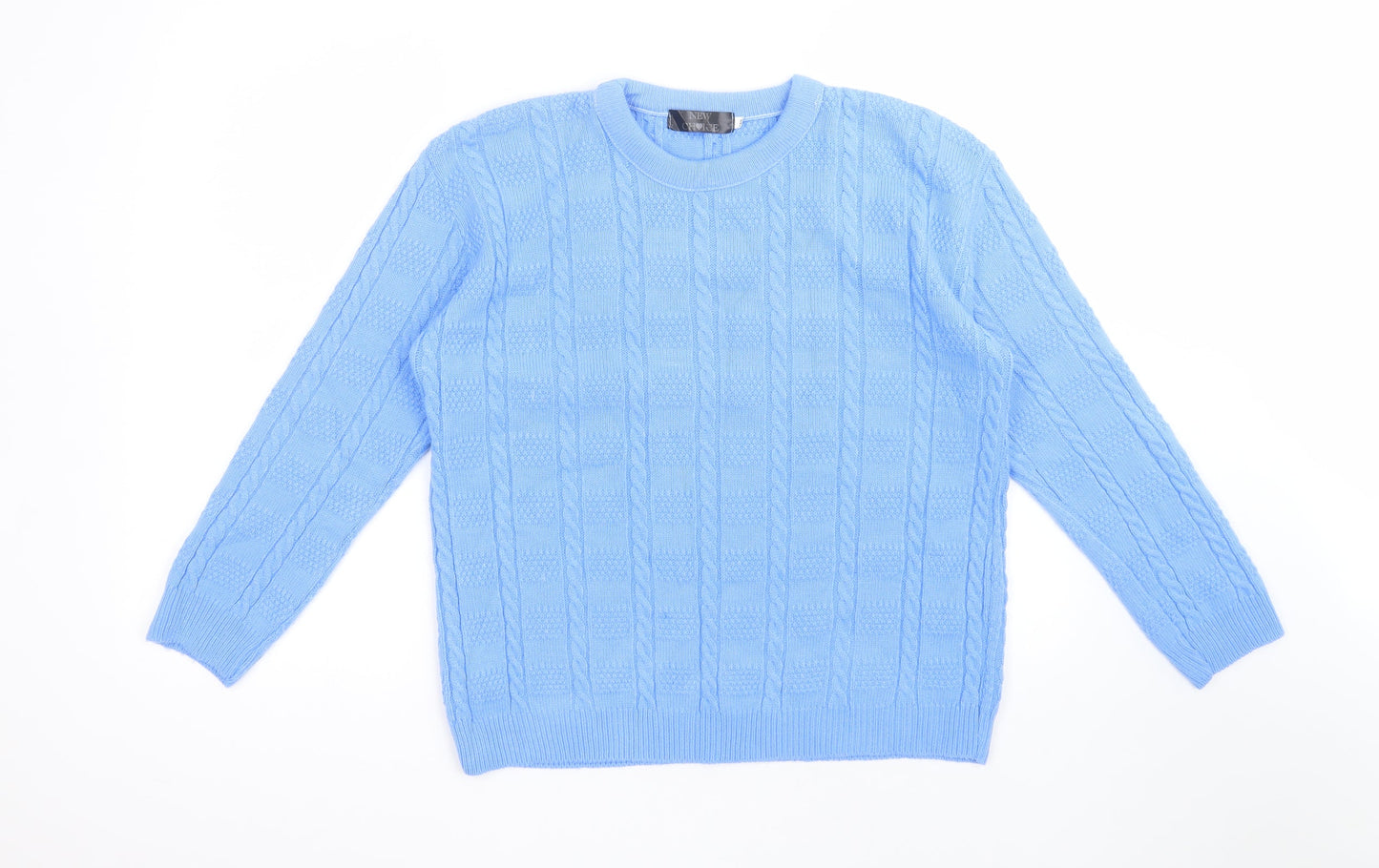 NEW CHOICE Womens Blue  Acrylic Pullover Sweatshirt Size M