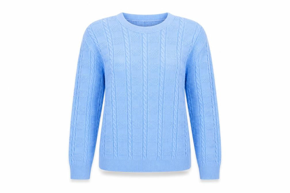 NEW CHOICE Womens Blue  Acrylic Pullover Sweatshirt Size M