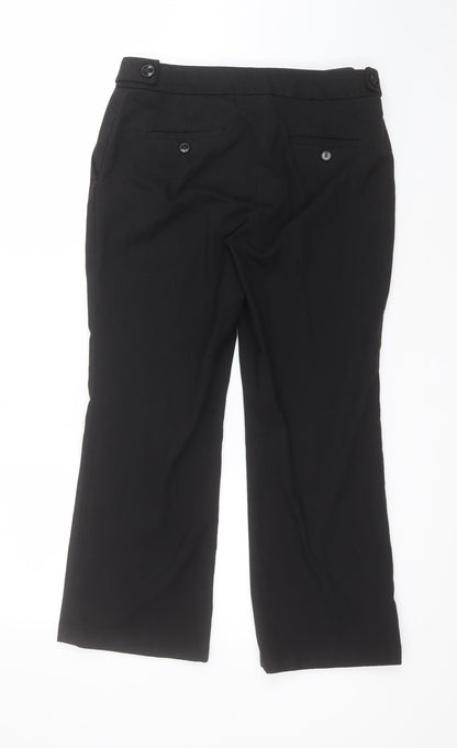 Next Womens Black  Polyester Carrot Trousers Size 12 L26 in Regular
