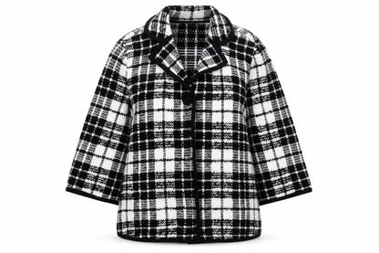 Casamia Womens Multicoloured Check Acrylic Jacket Suit Jacket Size M