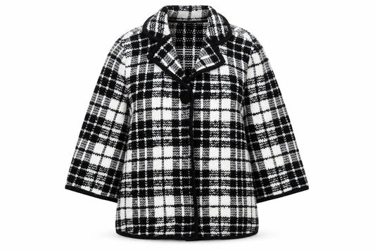 CASAMIA Womens Multicoloured Check Acrylic Jacket Suit Jacket Size M