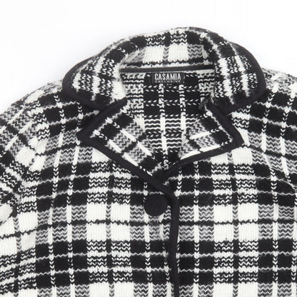 Casamia Womens Multicoloured Check Acrylic Jacket Suit Jacket Size M