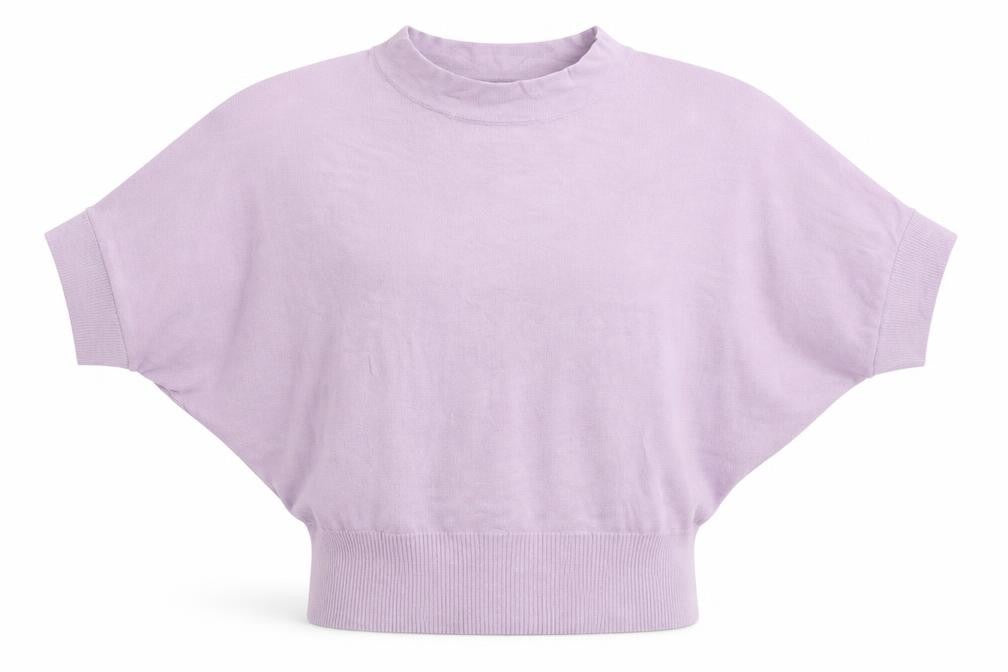 Amisu Womens Purple   Basic T-Shirt Size S Round Neck