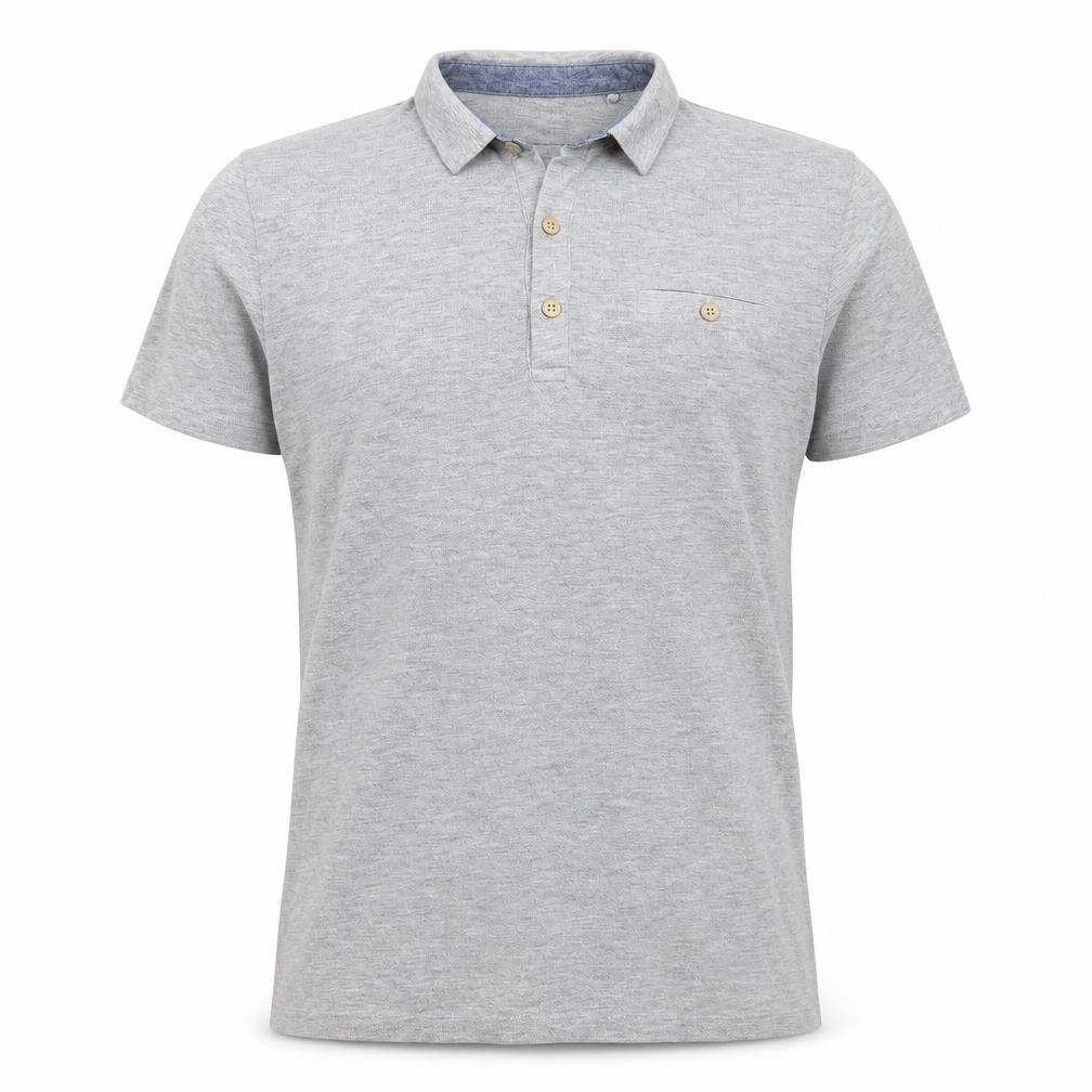 New Look Mens Grey  Cotton  Polo Size S Collared