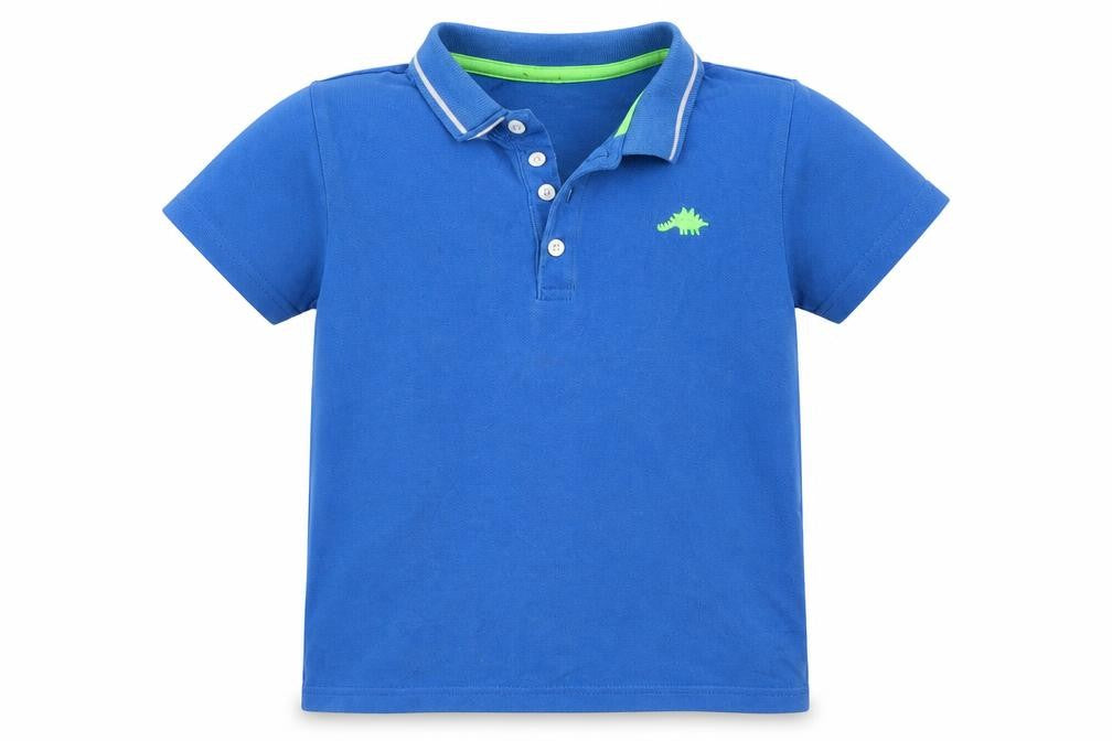 F&F Boys Blue  Cotton Basic Polo Size 6-7 Years Collared
