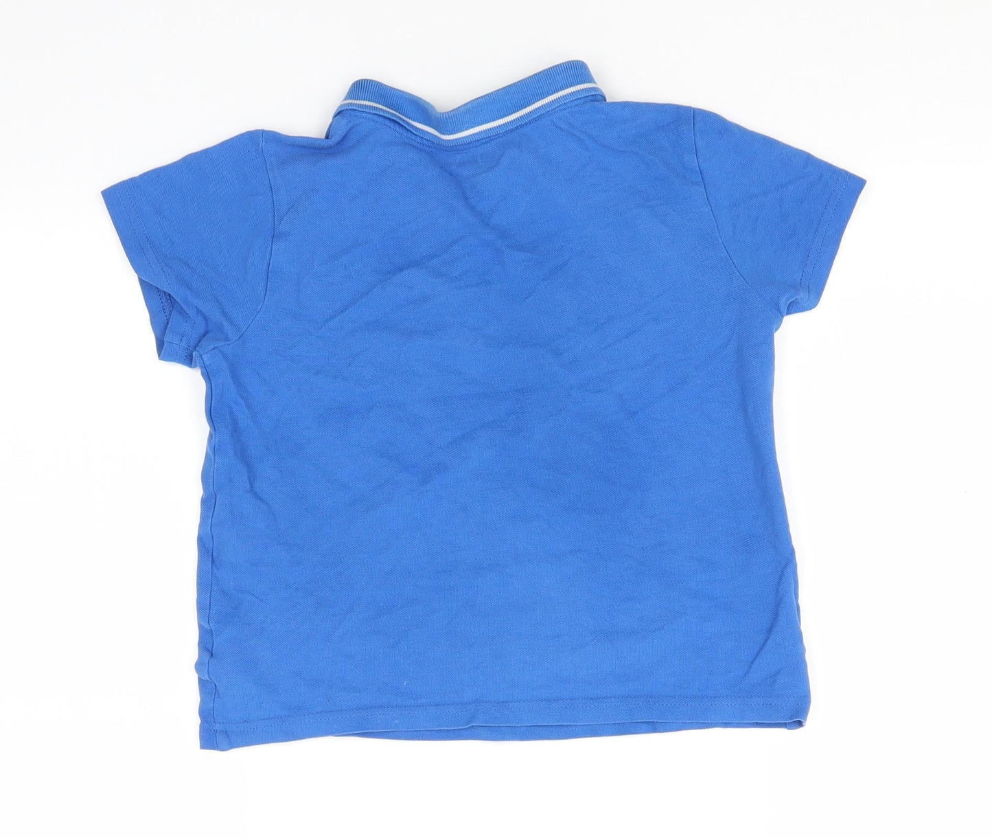 F&F Boys Blue  Cotton Basic Polo Size 6-7 Years Collared