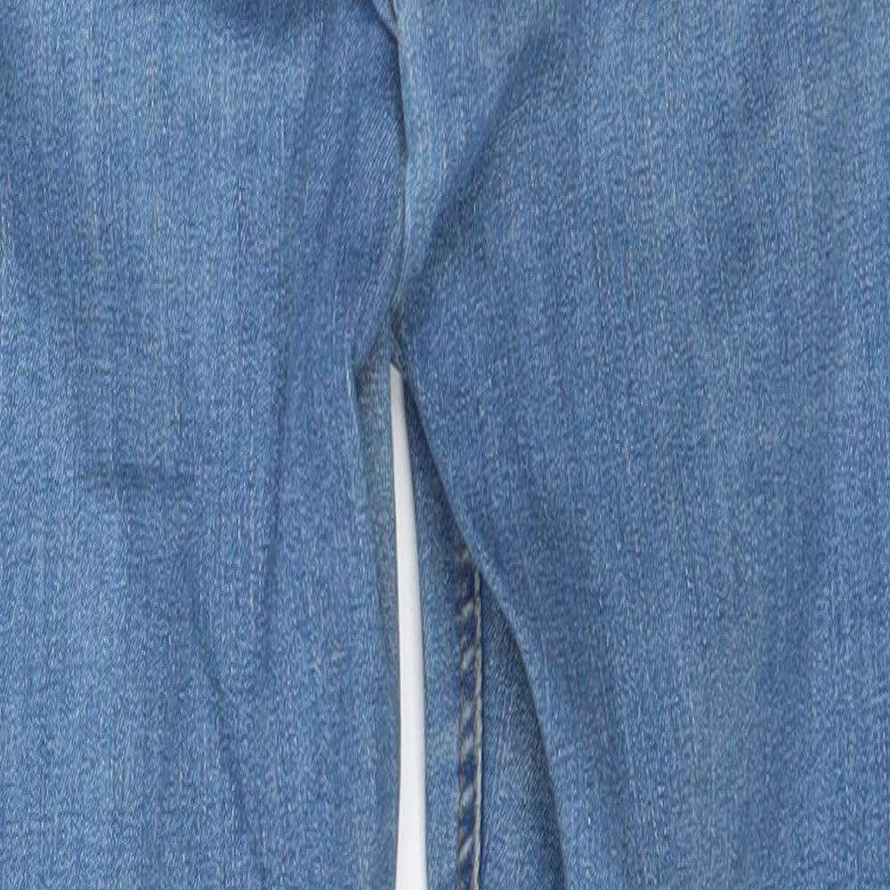 Topshop Womens Blue  Cotton Straight Jeans Size 26 in L24 in Regular
