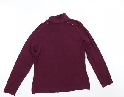 M&Co Womens Purple  100% Cotton Pullover Sweatshirt Size XL