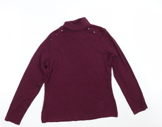 M & Co. Womens Purple  100% Cotton Pullover Sweatshirt Size XL