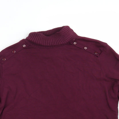 M&Co Womens Purple  100% Cotton Pullover Sweatshirt Size XL