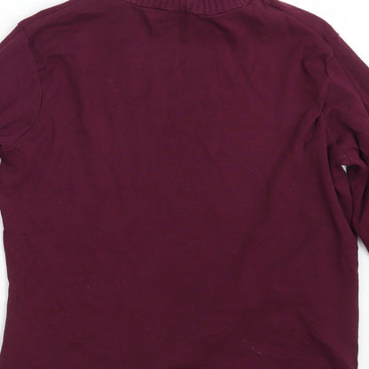 M&Co Womens Purple  100% Cotton Pullover Sweatshirt Size XL