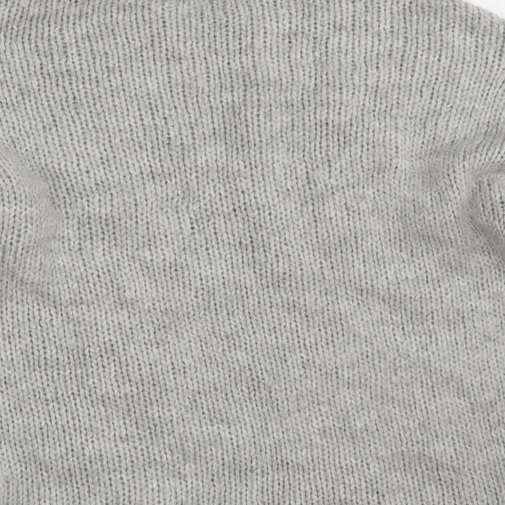 NEXT Womens Grey Round Neck  Acrylic Pullover Jumper Size S
