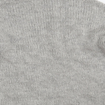 Preloved NEXT Womens Grey Round Neck  Acrylic Pullover Jumper Size S - Label