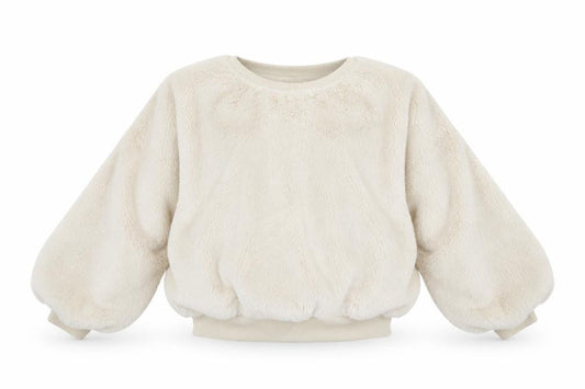 Zara Girls Ivory Round Neck  Polyester Pullover Jumper Size 11-12 Years