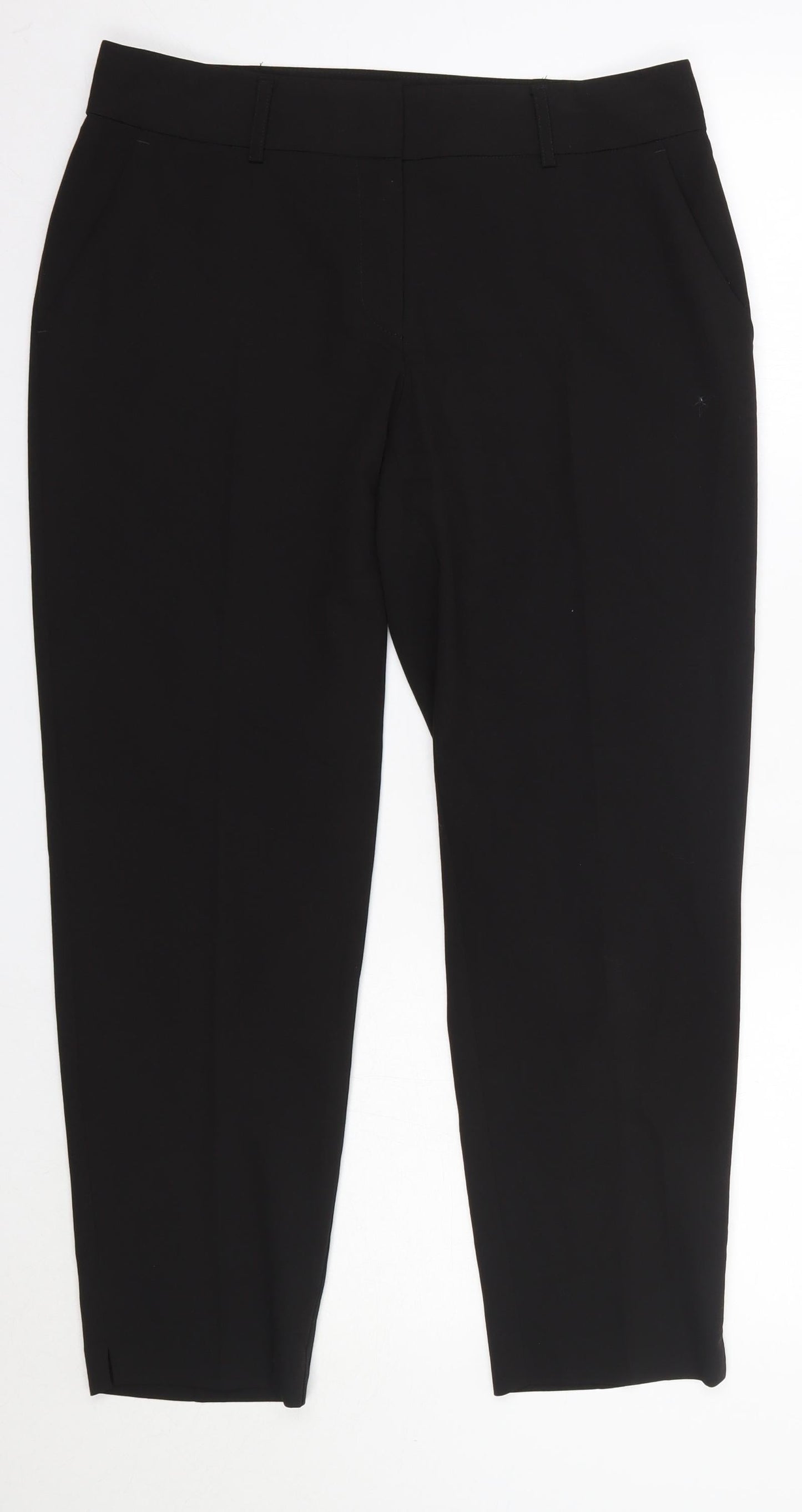 Dorothy Perkins Womens Black  Polyester Dress Pants Trousers Size 10 L26 in Regular
