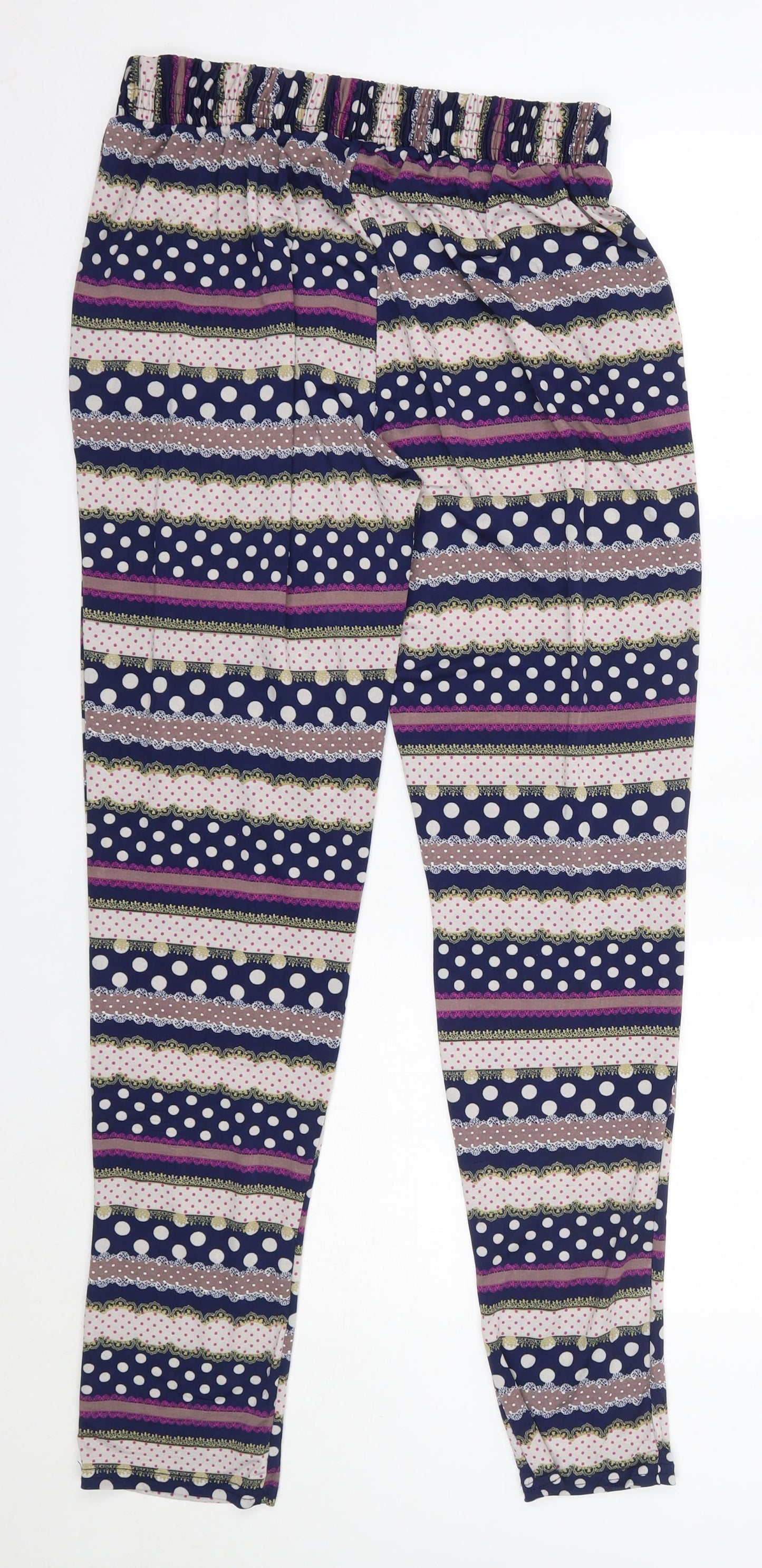 Conos Womens Multicoloured  Polyester Trousers  Size M L31 in Regular